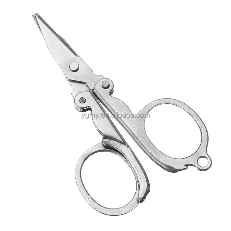 EDC Stainless Steel Folding Scissors For Travelling Small Cutter Crafts Sharp Blade Emergency Tool High Quality