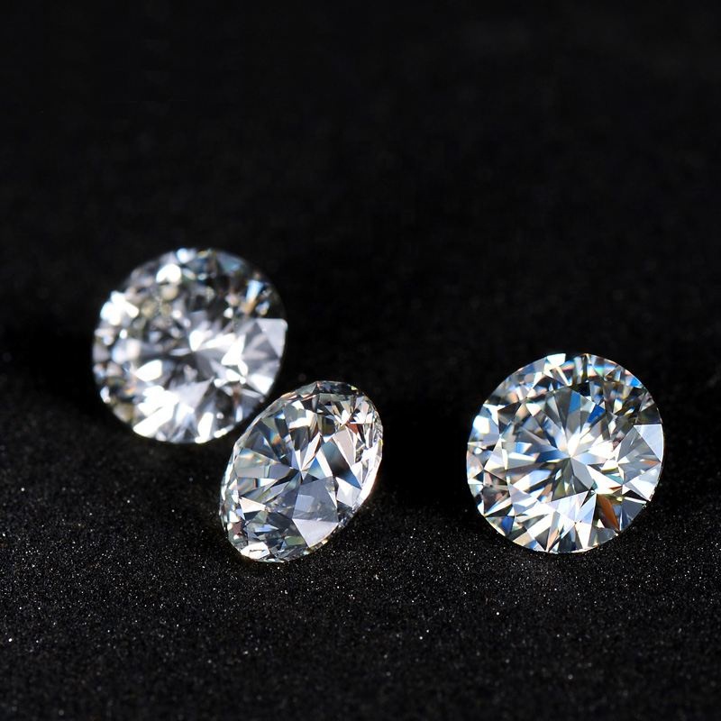 Сделано В Wuzhou высокое качество круглый блестящий огранка moissanite алмаз EF цвет свободный моиссанит камень