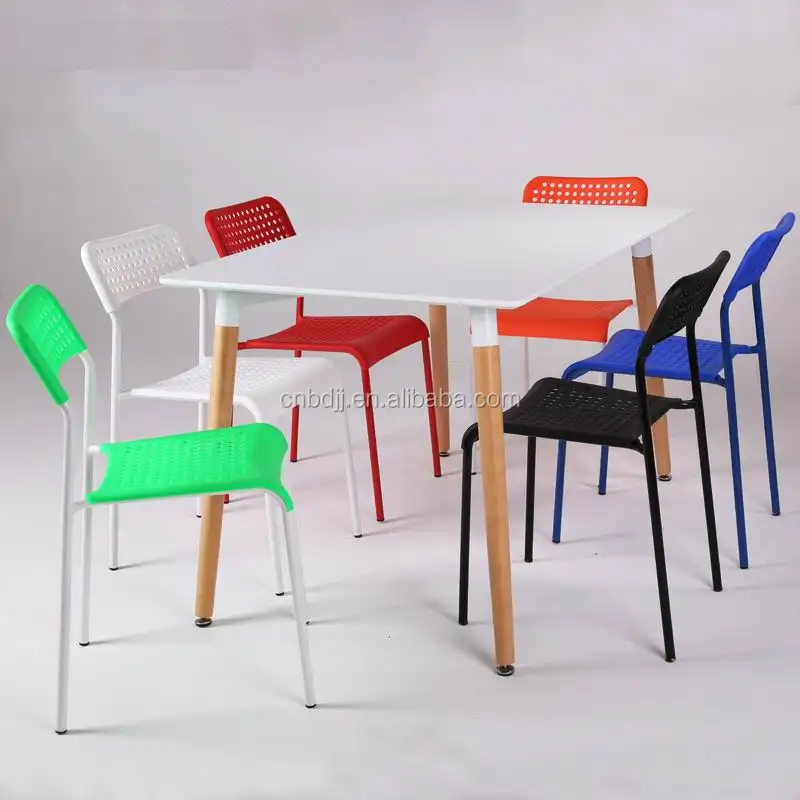 Оптовая продажа престиж цена пластиковый стул с порошковым покрытием ноги для столовой мебель