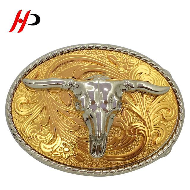 Manufacturer Custom Cow Head Man Nickel Free Cowboy Silver German Belt Buckle For Men Buckles