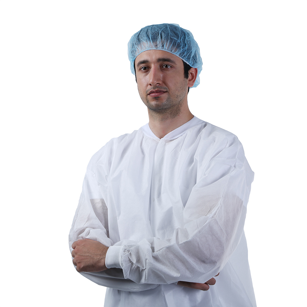 Medical Disposable SMS Pink Lab Coat Lab Gown Water Repellent