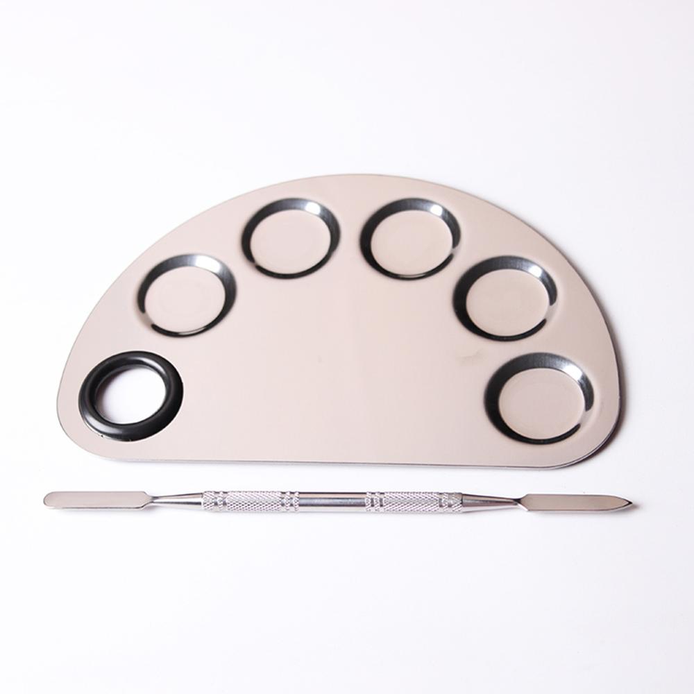 Connie Cona Stainless Steel Makeup Mixing Palette and Spatula Tool