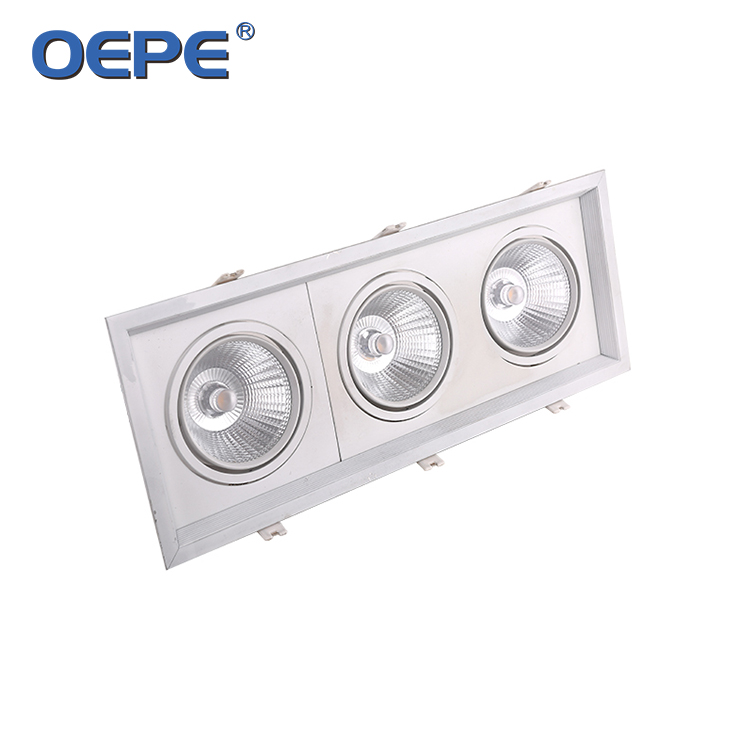 Светодиодная решетчатая лампа OEPE 4x18 Вт, алюминиевый корпус, светодиодная решетчатая лампа с тремя головками, оптовая продажа с завода