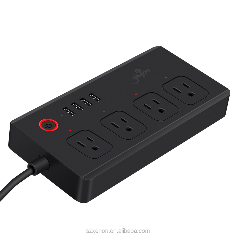 Ксеноновые беспроводной Wi Fi Умный дом работает с Amazon эхо Alexa Multi Plug 10A AC100-250V 50/60 Гц США мощность розетка