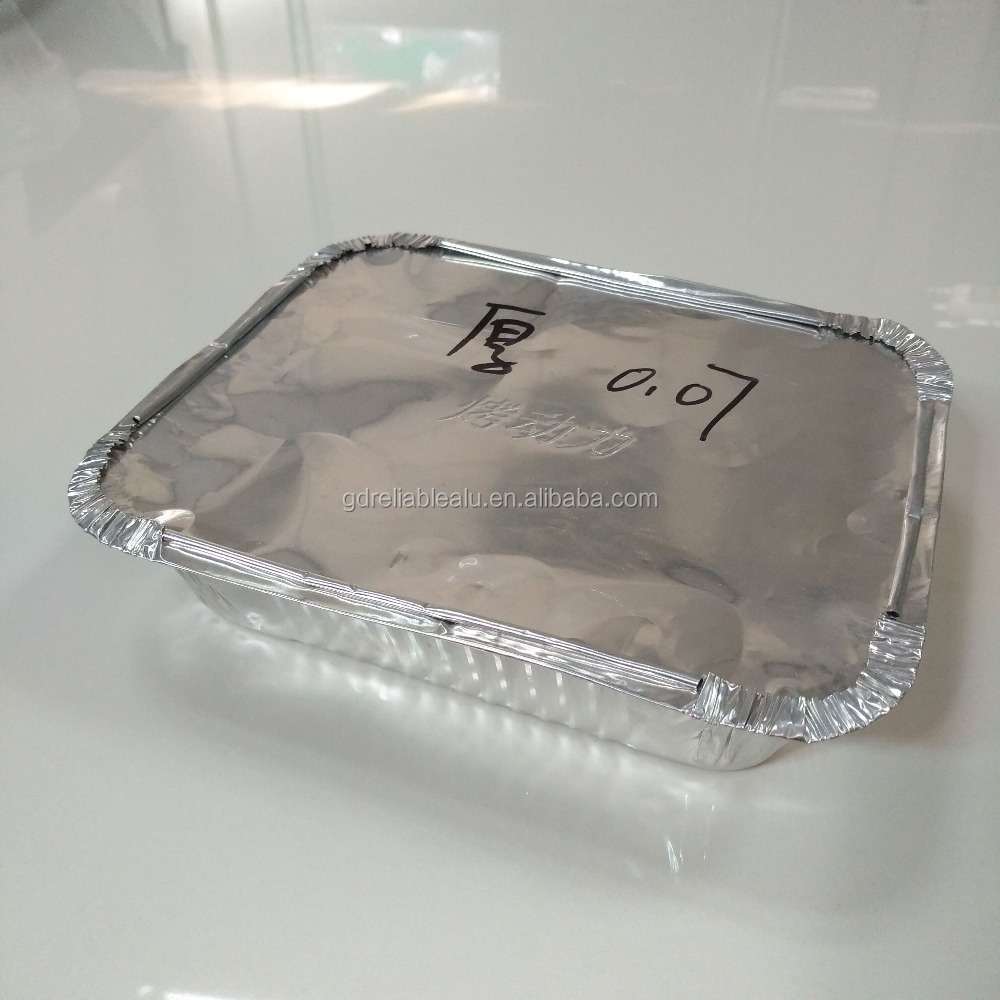 17*14*4.6cm 550ml rectangular takeout aluminum foil food containers with foil lid use suitable vending machines
