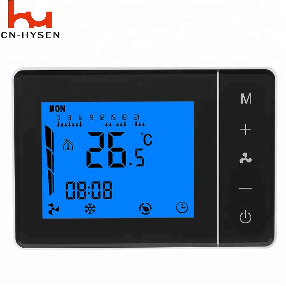 HYSEN AC100-240V автоматический кондиционер с сенсорным ЖК-экраном, регулятор температуры для моторизованного воздушного демпфера