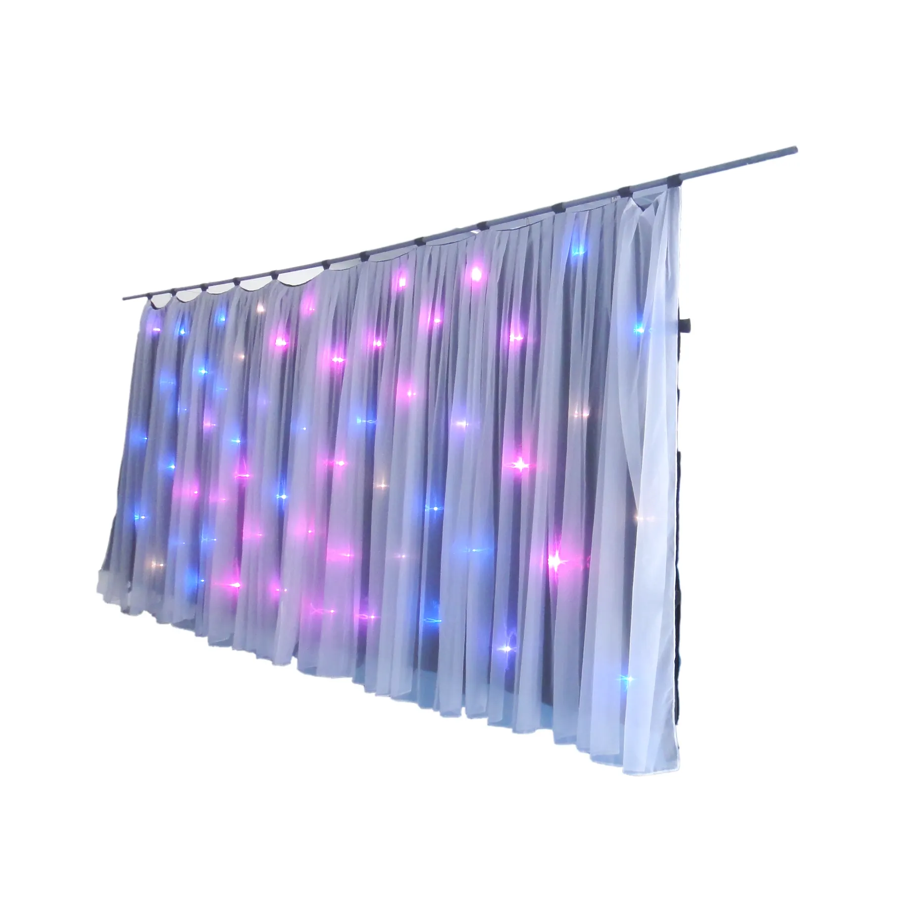 Portable LED Star Curtain Stage Backdrop Cloth For Wedding Party Show