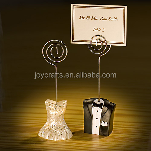 Wedding Table Decoration Bride and Groom Place Card Holder
