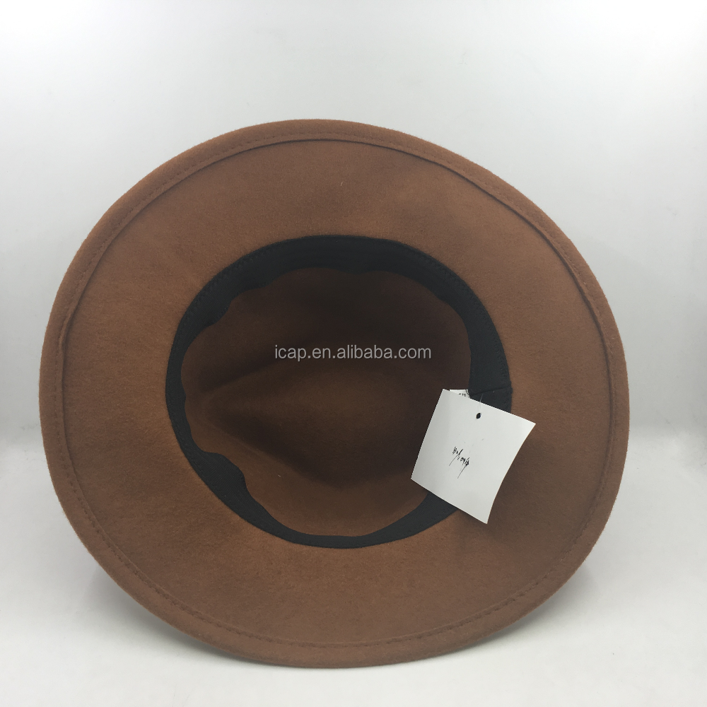 Fashion Vintage ladies custom wool felt mens fedora trilby hat wholesale