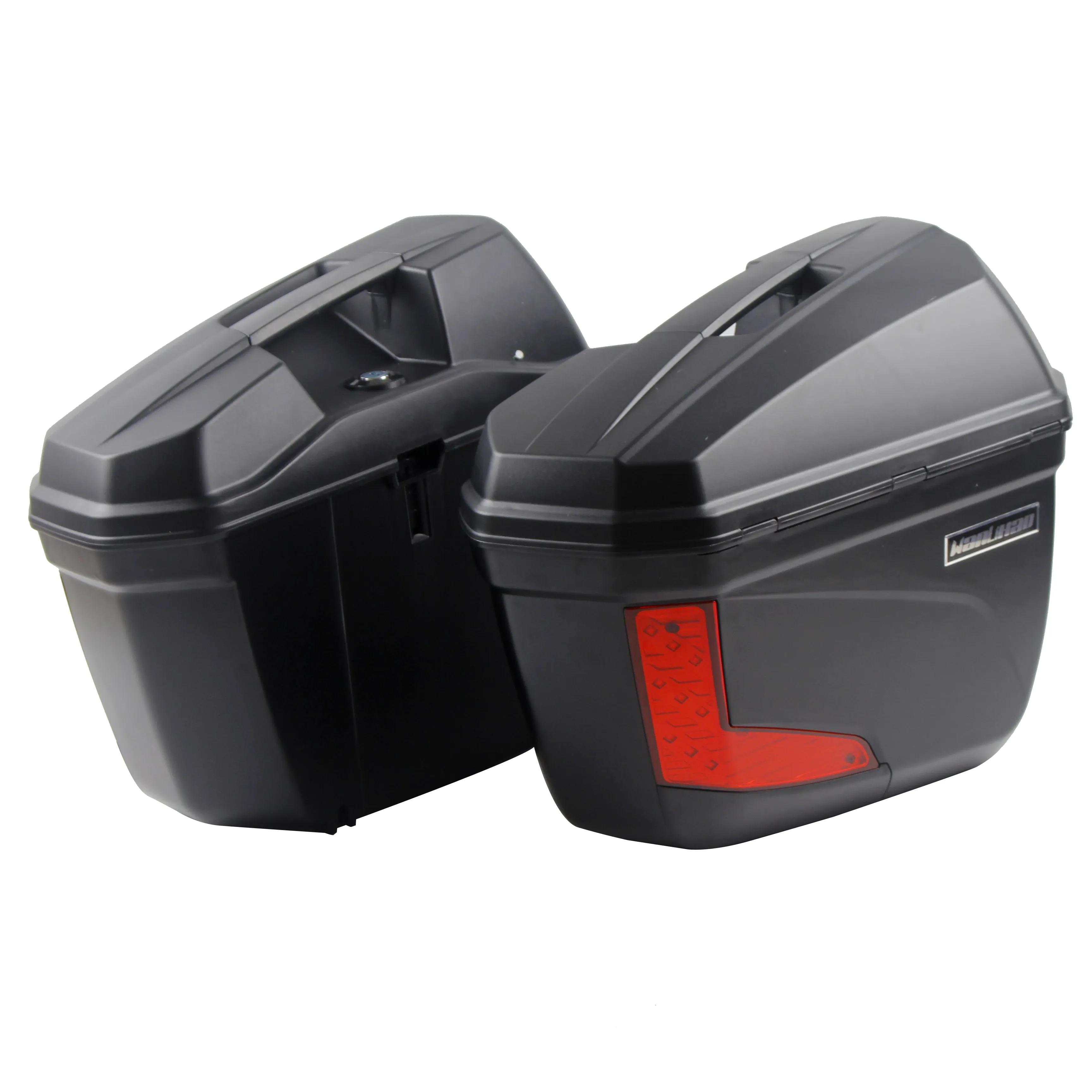 With LED light Aerodynamic Motorcycle Side Box Case Fit For Most Motorcycle Bikes