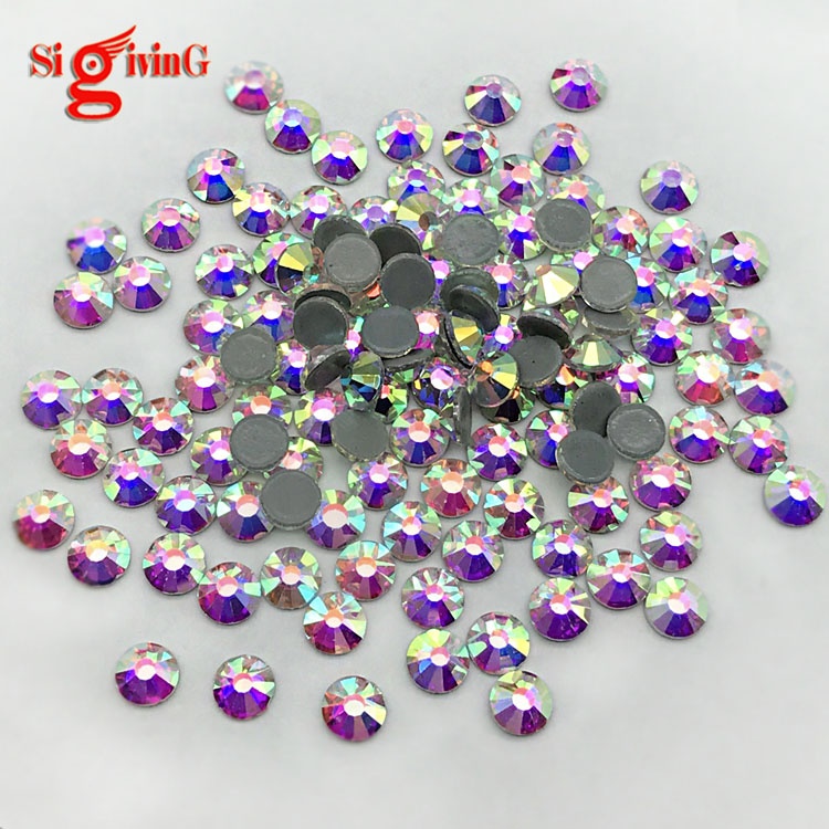 Factory direct ss6 crystal ab glass stones loose gemstone hotfix cristal