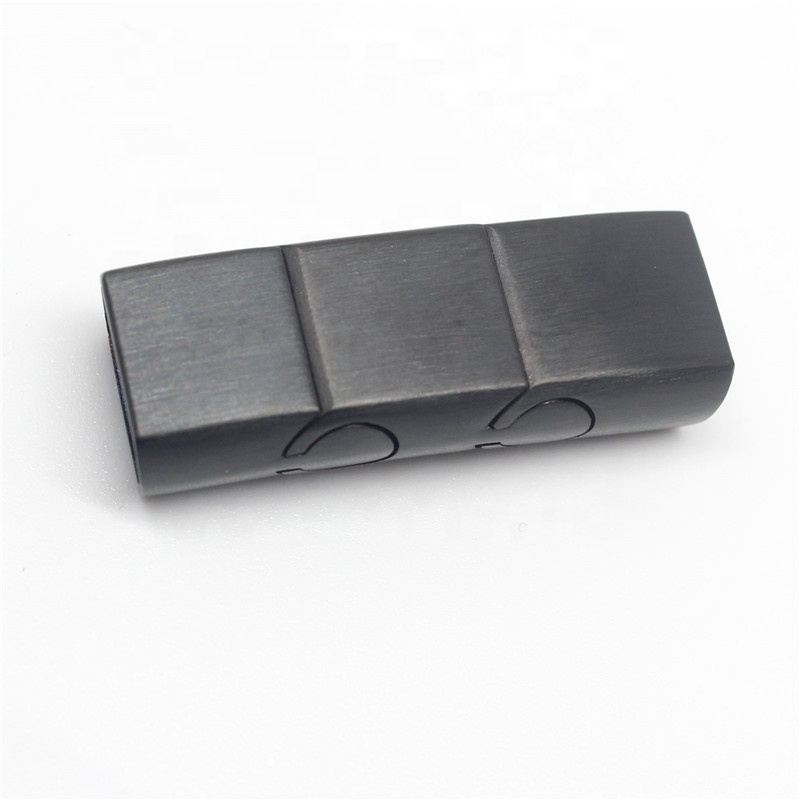 Yudan Jewelry Stainless Steel Black Magnetic Clasp Extender
