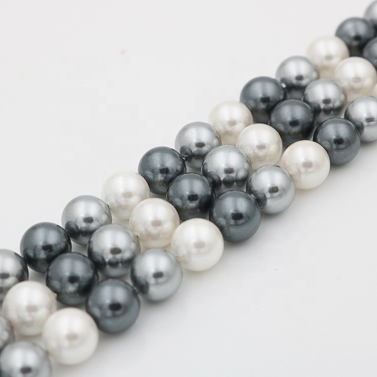 Свободные pearlpearl серый контакты белого цвета в виде ракушки бусины 6 мм-12 мм для ювелирных украшений Hand-Made