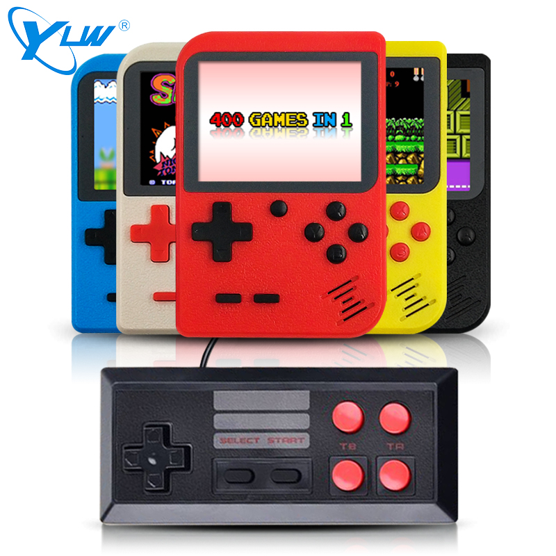 YLW Private Mould классический видео портативная игровая консоль с 400 игры Встроенный 3 дюймовый цветной экран мини игра 2 игроков AV выход