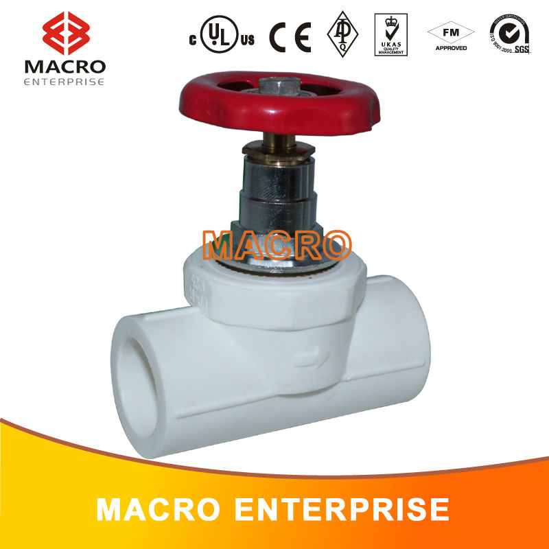 DIN8077 fusion PPR pipe fittings ball valve