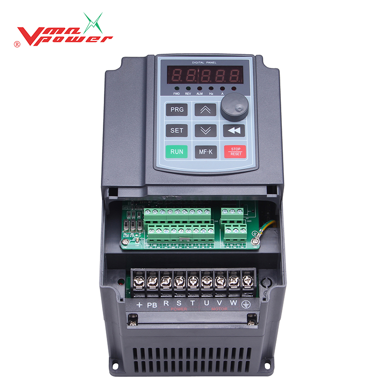 Vmaxpower цифровой дисплей однофазный 5.5KW 7.5HP 3 фазы солнечный инвертор насос с слежением за максимальной точкой мощности и частотно-регулируемым приводом