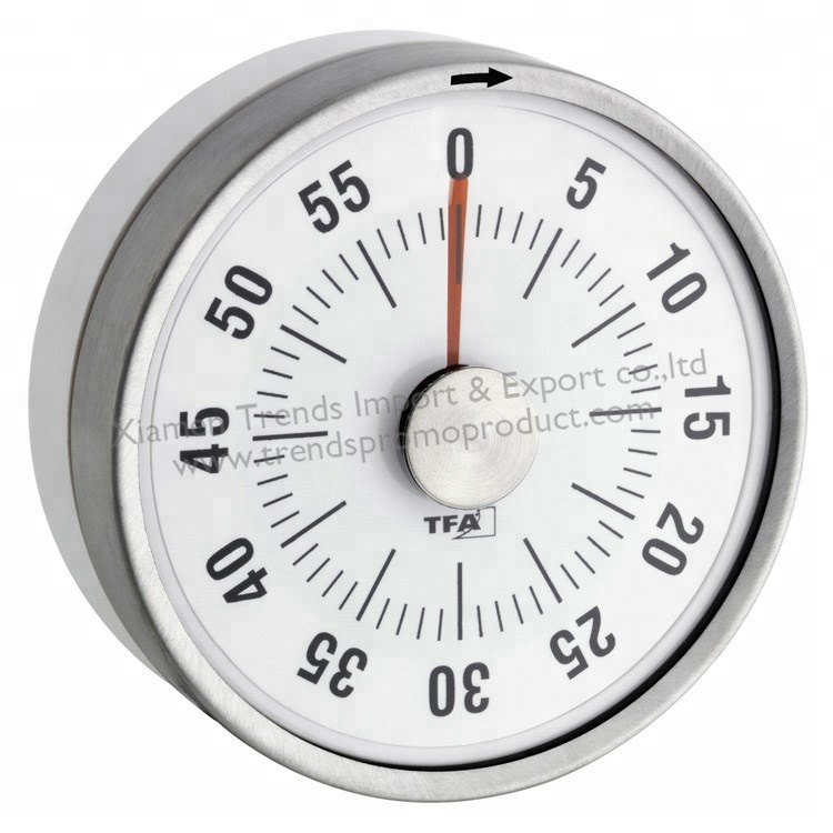 Euro dia retro stainless steel kitchen timer with magnet metal indicator kitchen timer