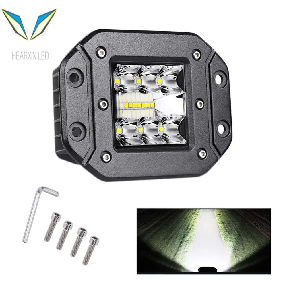 Car Lights Led Bar 5 Inch 39W Flush Mount Pods Driving Fog Off Road LED Work Flood Offroad Light Lamp For ATV Trailer SUV