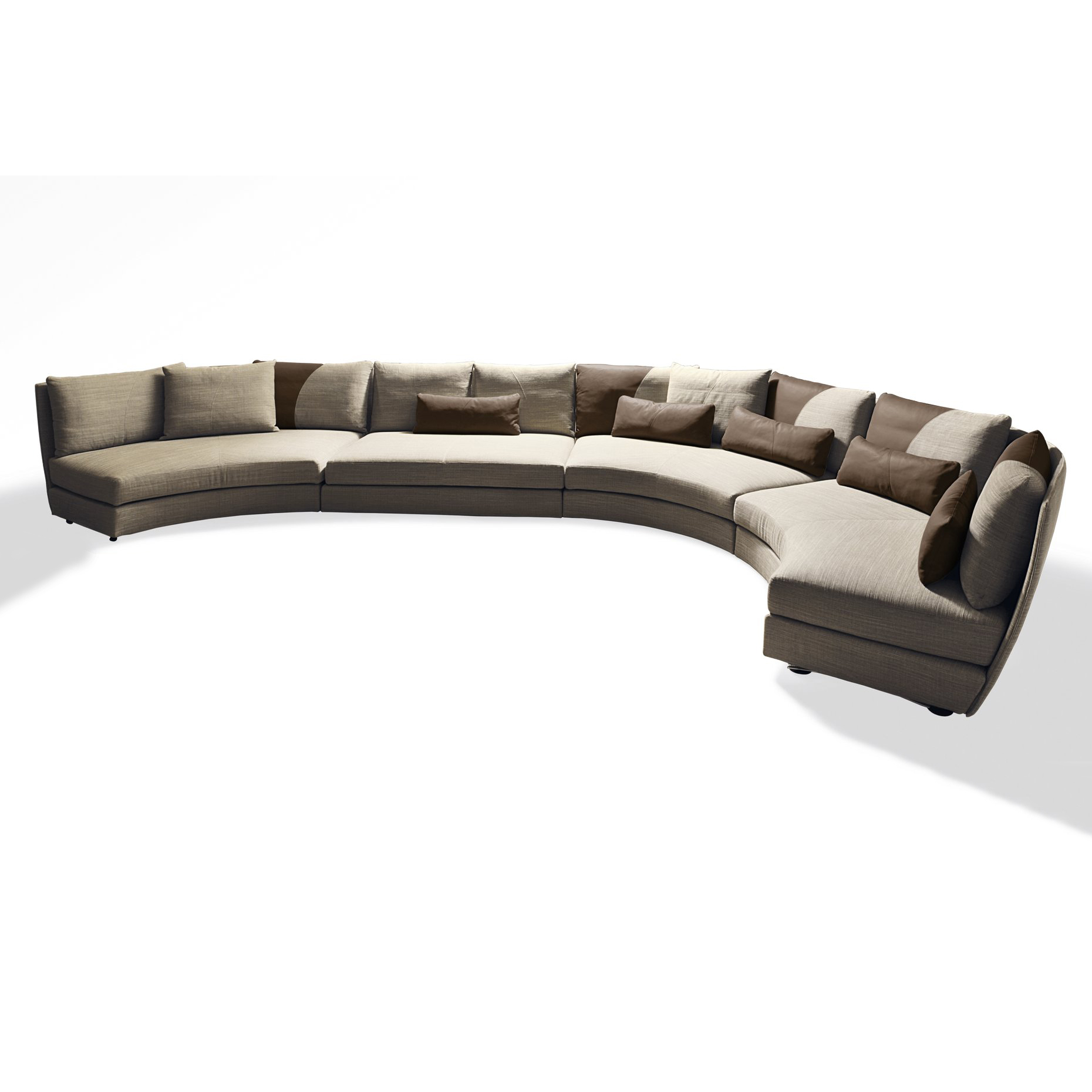 Design Custom Half Moon Fabric Upholstered Modern Sofa Hotel Furniture