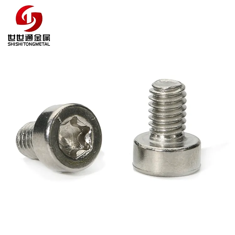 Torx Socket TX Low Head Cap Bolt Screw ISO 14580 DIN 6902 M3 M4 M5 M6 A2 Stainless Steel Machine Thread Screws Cup Head CN;GUA