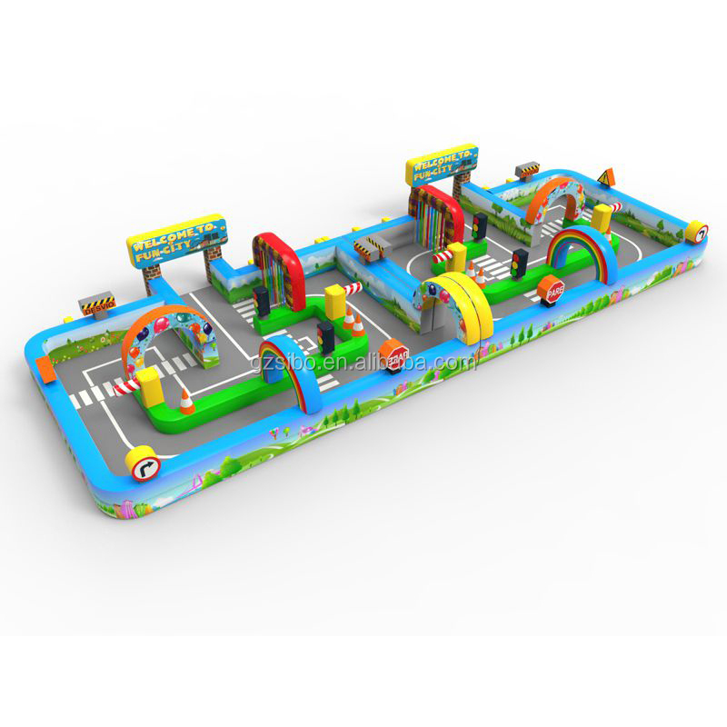 Commercial 0.55 PVC material Inflatable sports fence for kids animal rides