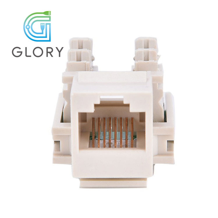 UTP RJ45 разъем T568A/T568B подключенный к сети CAT5E Keystone