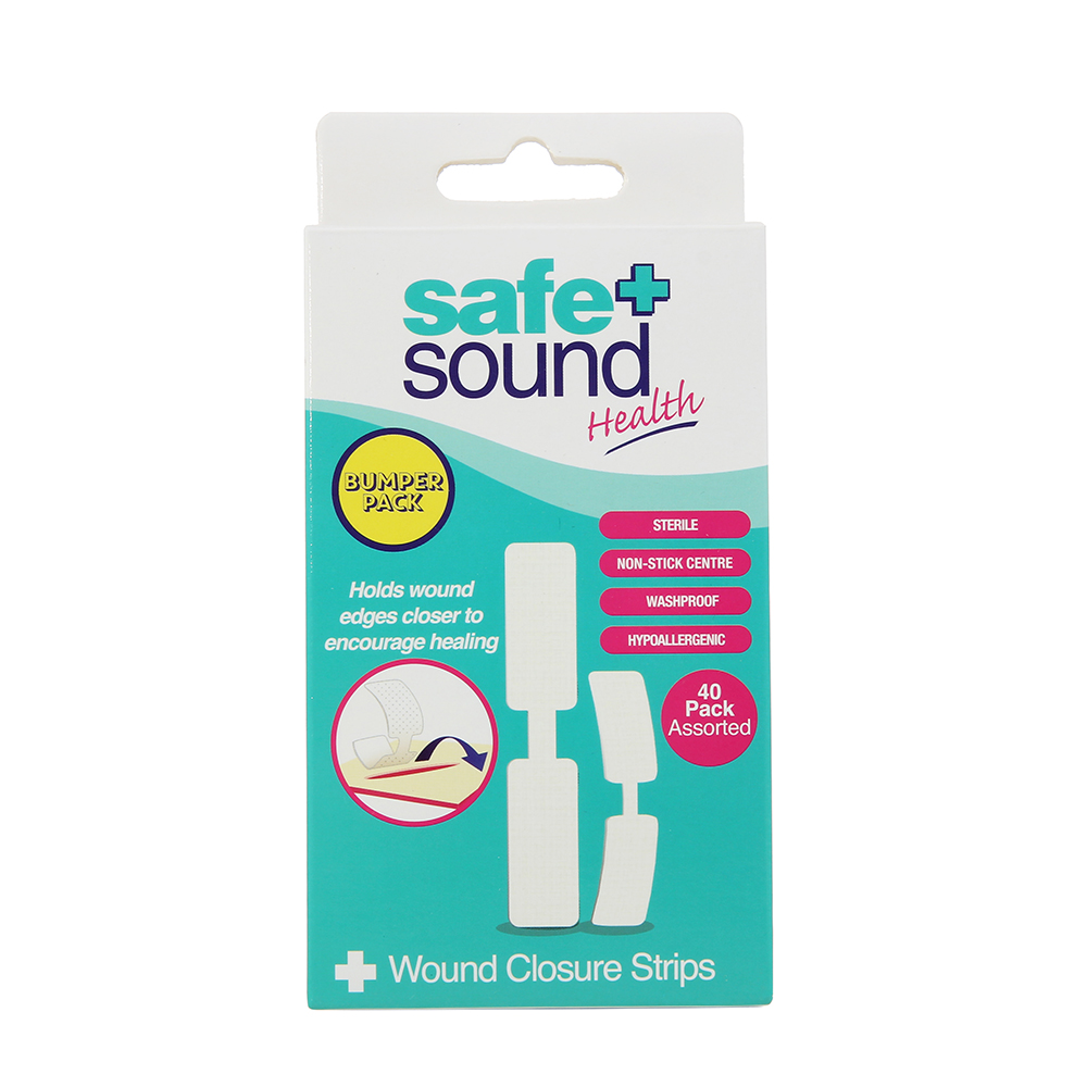 Sterile hypoallergenic assorted wound closure strips non-stick centre skin closure strips