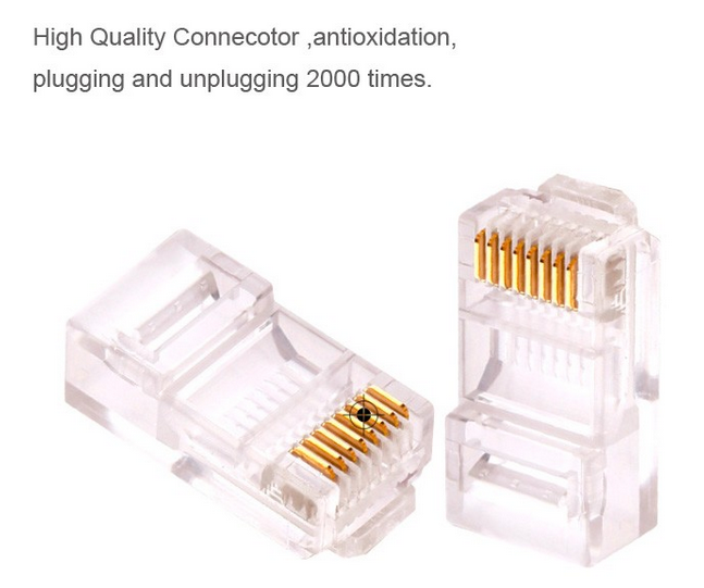 Высококачественный телефонный штекер cat3 rj45 4p4c