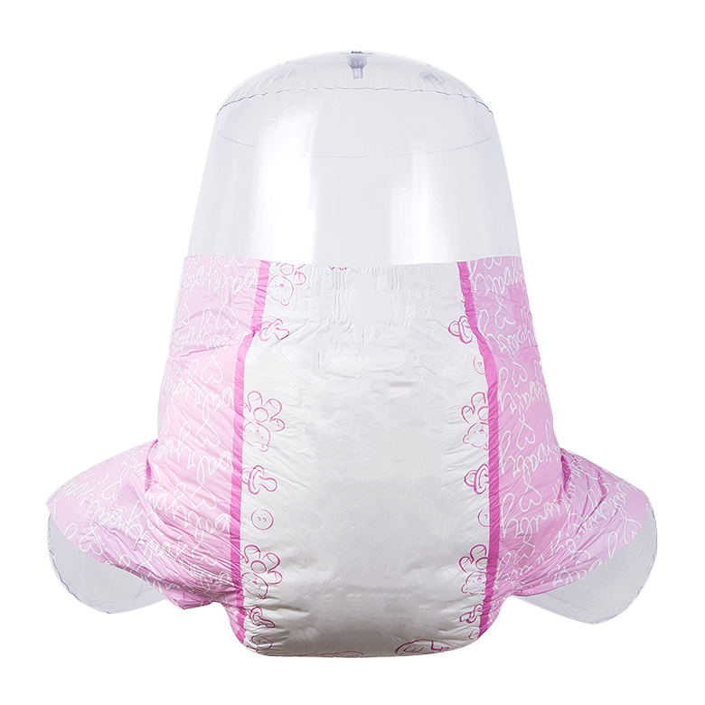 Высокое качество abdl милый узор Розовый PE плёнки Пользовательские печати взрослых тонкой подгузники Премиум для обувь девочек