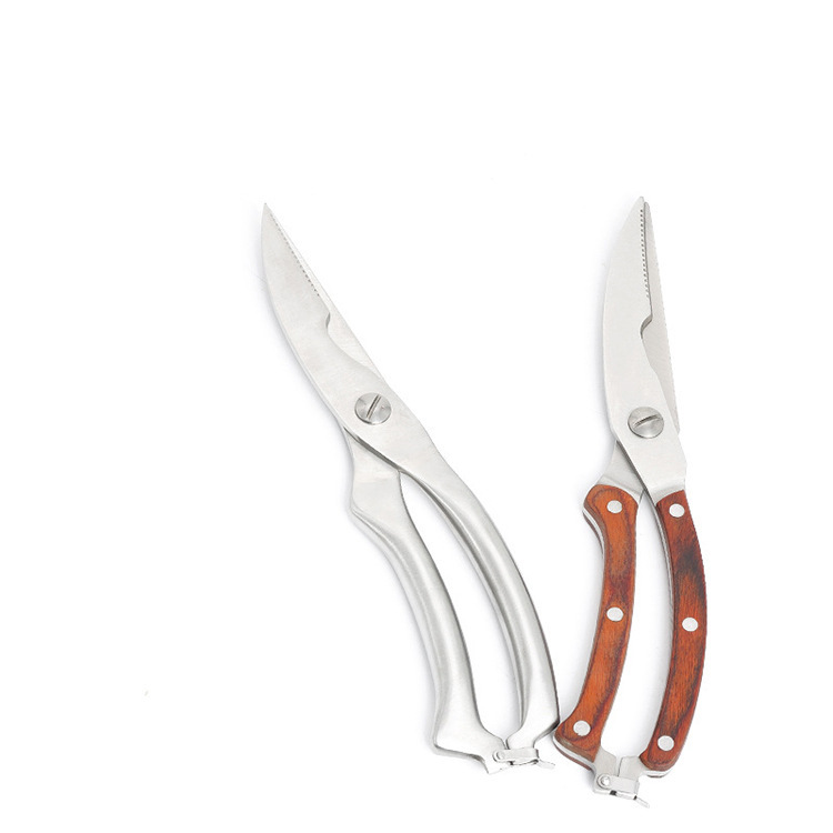 Нержавеющая сталь кухня sharp деревянной ручкой куриные кости ножницы