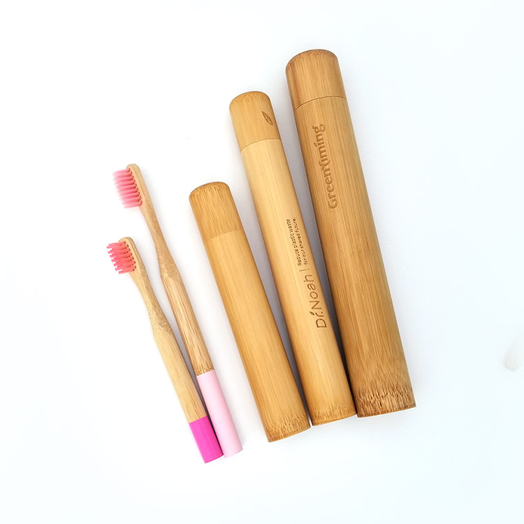 Бамбуковая трубка для зубной щетки 100% Biodegradable Bambu зубная щетка с логотипом клиента выгравированы