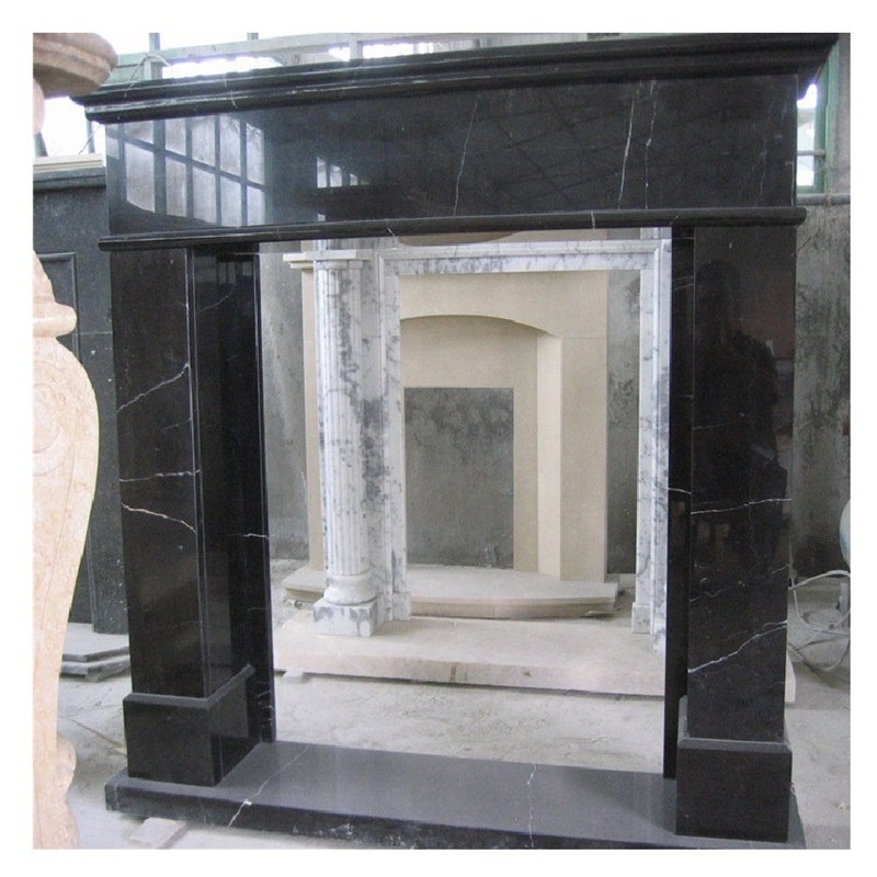 Мраморные камины Nero marquina, цена для индивидуального дизайна