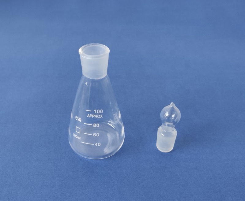 10 мл до 2000 мл Прозрачный Кварцевый молотый Erlenmeyer коническая треугольная колба с градационной пробкой