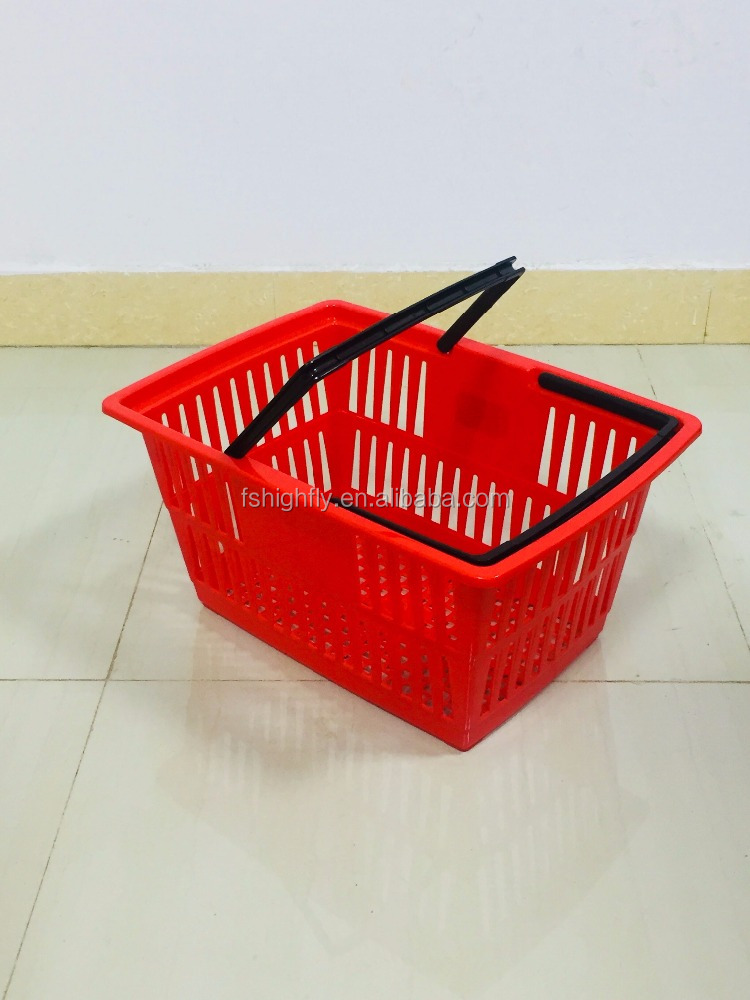 Новый дизайн, минимальный заказ 100 шт. 21 л, оптовая продажа, новая складная пластиковая сетчатая корзина для покупок, марокканская ручная корзина с 2 ручками