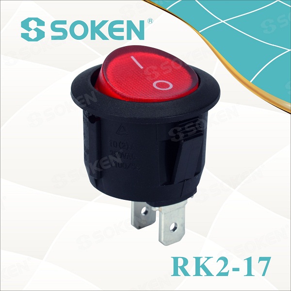 RK2-17 круглый тумблер 3/4 вкл/выкл 6.5A 250V 13A 125V 2 PIN тумблер