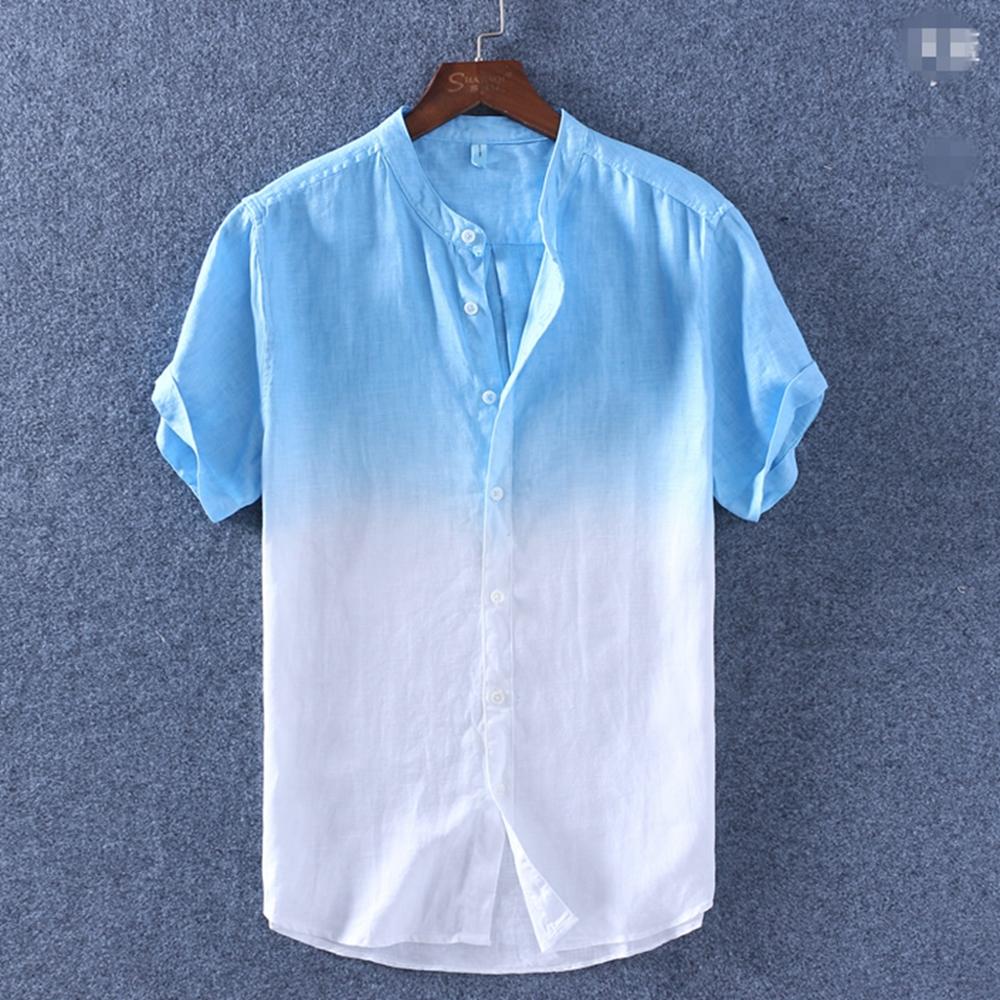 Футболка из пеньковой тенсели с коротким рукавом Dip dye, футболка с длинным рукавом из конопли