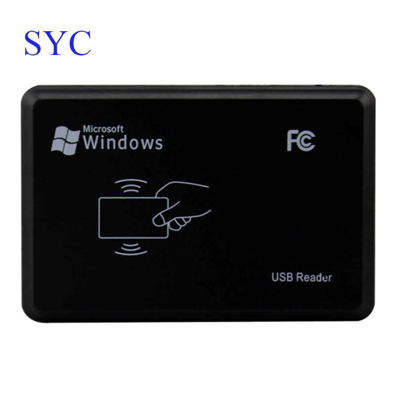 Магнитный считыватель RFID-карт SYC R21C, 13,56 МГц, NFC-считыватель со светодиодными индикаторами, поддержка windows XP, Win 7