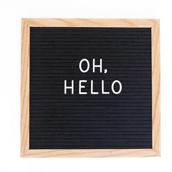 Горячая продажа Маленькая деревянная рамка фетровая letterboard с 3/4 ''буквами