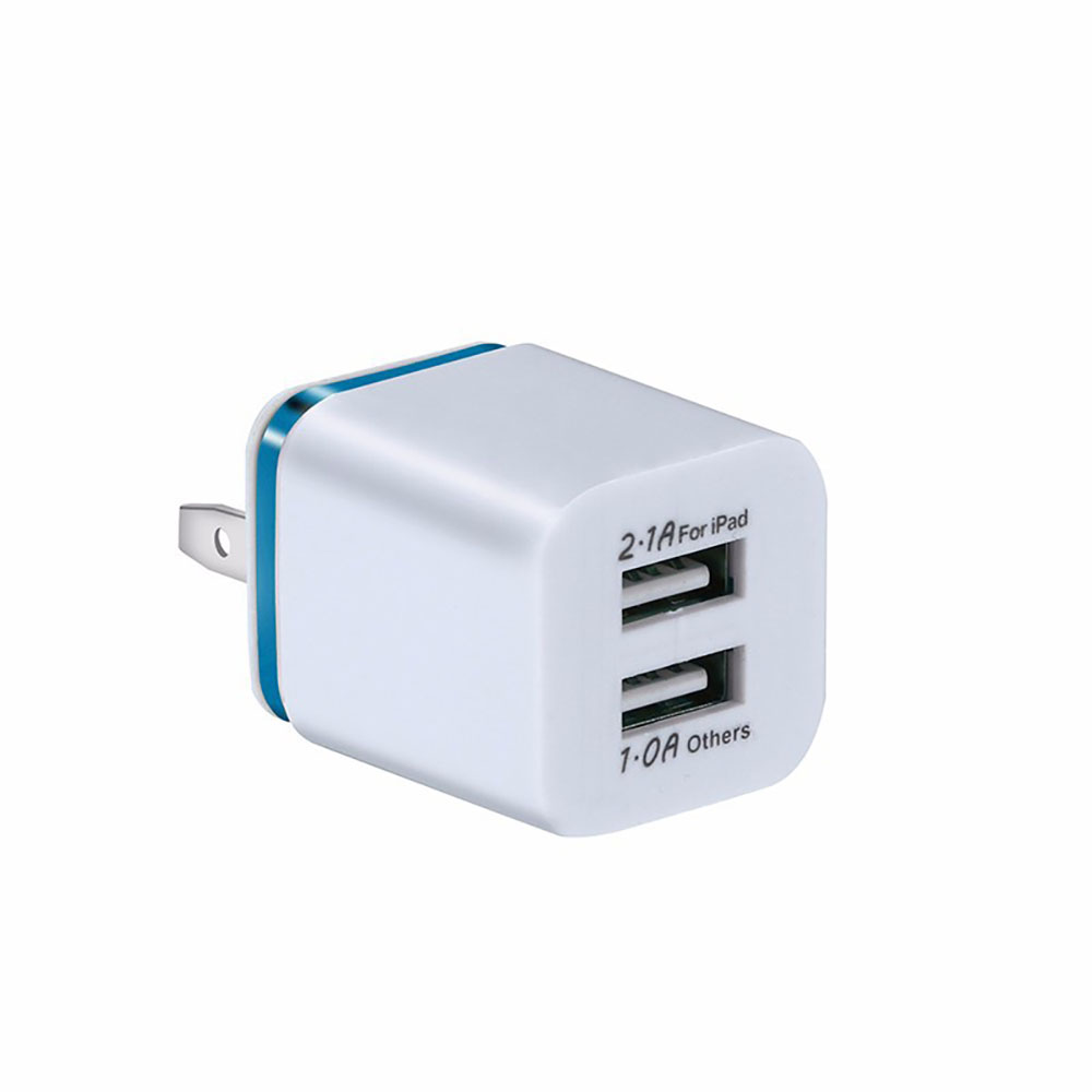 Сетевое зарядное устройство с двумя USB-портами, 1 А, 50-60 Гц