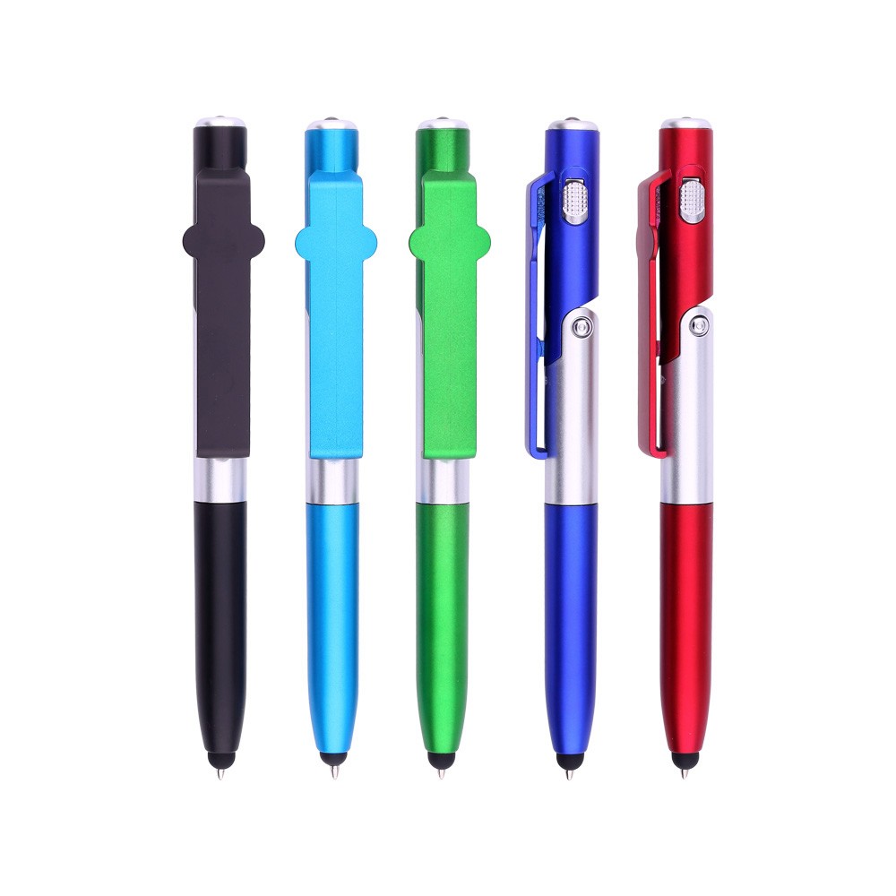 4 в 1 сенсорный экран телефона держатель Шариковая ручка stylus Многофункциональный светодиодный свет, стилус для сенсорного экрана для подарки для детей
