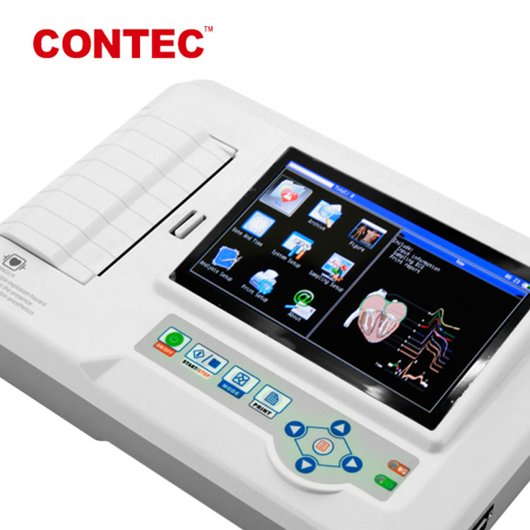 CONTEC CE ecg-600g digital 3/6 channel ecg 3channel digital ecg