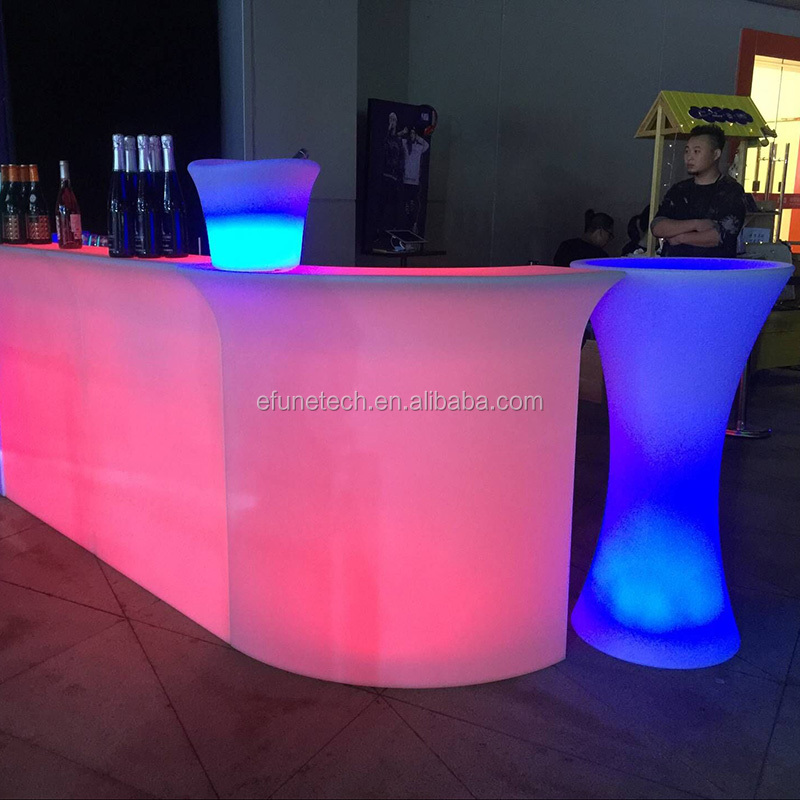 Rgb Цвет Изменение светодио дный перезаряжаемые led открытый счетчик событий столы с подсветкой коммерческих винный бар мебель