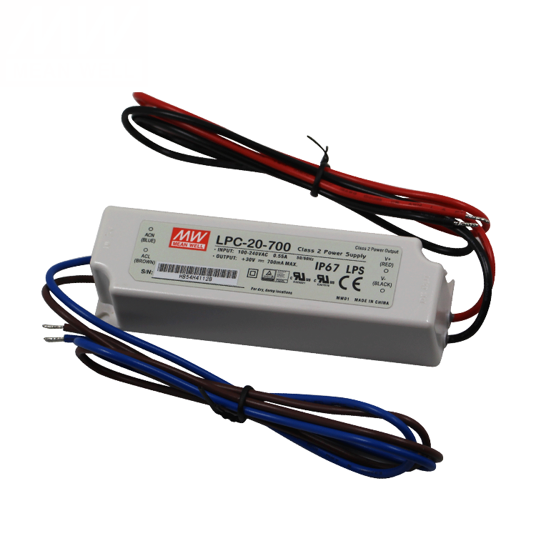 MEAN WELL 20W 700mA Constant Current 30V LED Driver LPC-20-700 Meanwell Supply