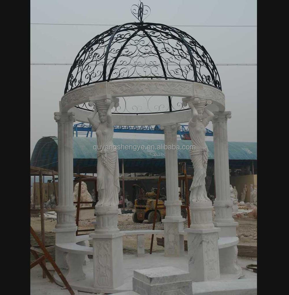 White Outdoor Marble Gazabo For Sale