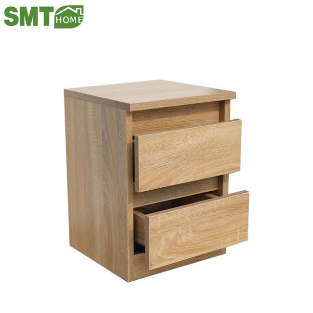 Современный МДФ Woodgrain три слоя прикроватная тумбочка дешевый дизайн