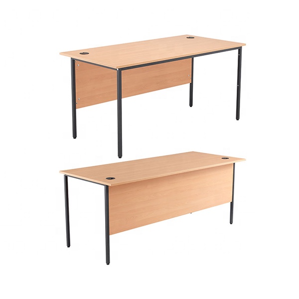 High Quality Wooden Office Furniture Home or Commercial Office Desk With Drawer Steel Frame Simple Table