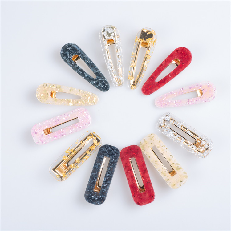 Корейские модные аксессуары для волос CLARMER, милая заколка для девочек, ацетатная кислота, акриловая смола, Золотая фольга, утка, заколки для волос для женщин