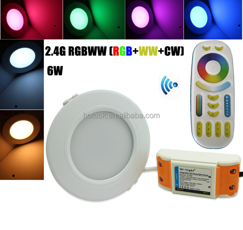 Mi.Light 2,4G RF пульт дистанционного управления Wifi смартфон RGB + CCT 6W светодиодный светильник