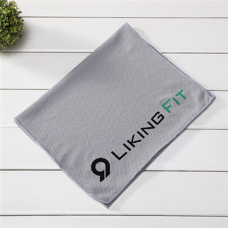 Logo printed Personalized Blue Cool Sweat Cooling Towels