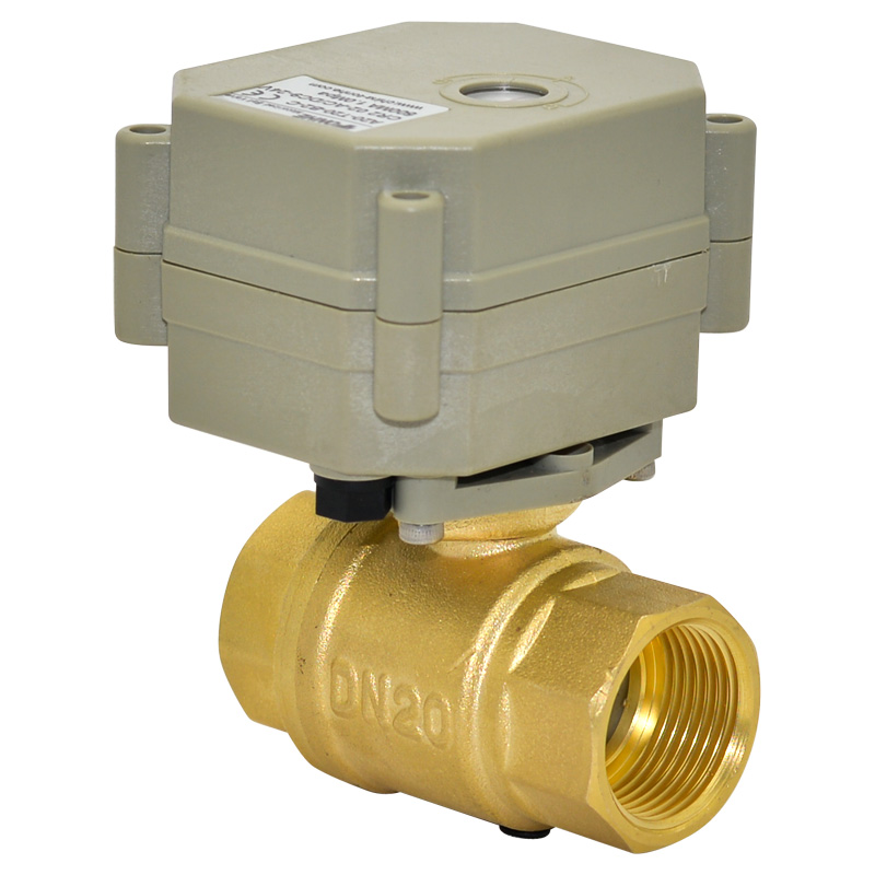 Горячий клапан 3/4 ''2 способа NPT/BSP Электрический латунный высококачественный моторизованный шаровой клапан